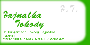 hajnalka tokody business card